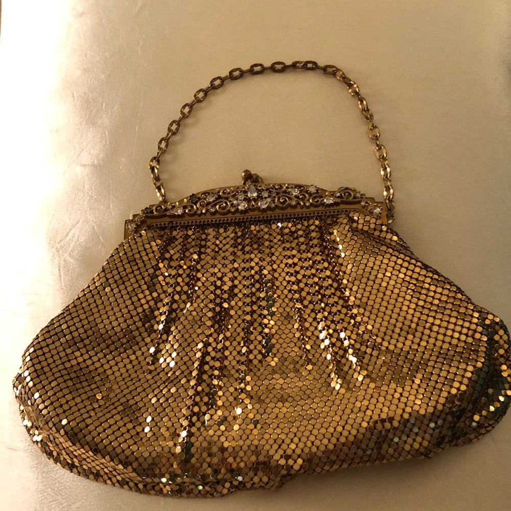Whiting & Davis vintage gold mesh purse